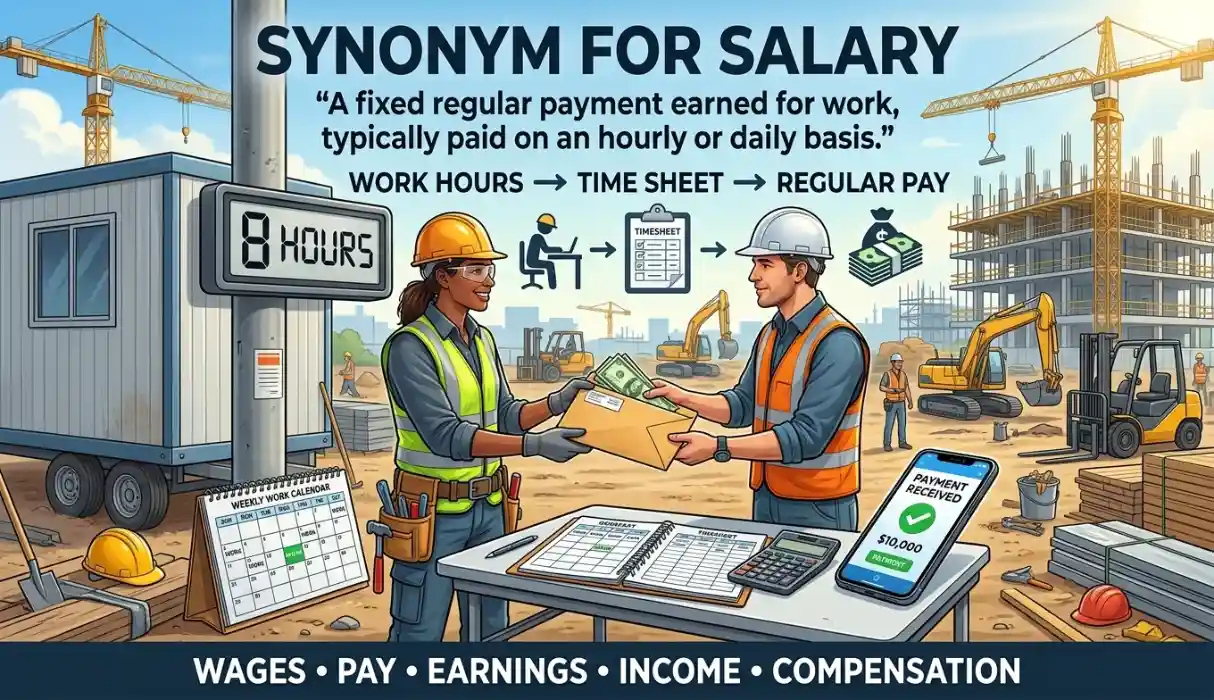 A fixed regular payment earned for work, typically paid on an hourly or daily basis.