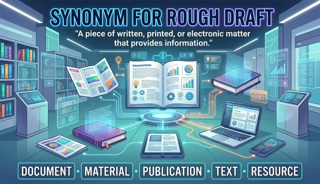 A piece of written, printed, or electronic matter that provides information.