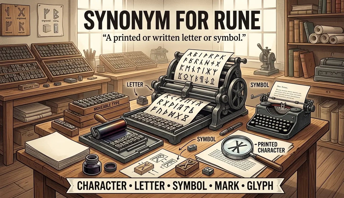 A printed or written letter or symbol.