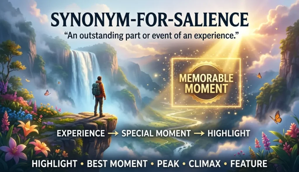 An outstanding part or event of an experience.