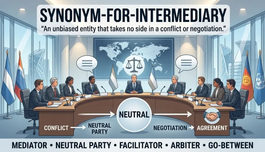 An unbiased entity that takes no side in a conflict or negotiation.