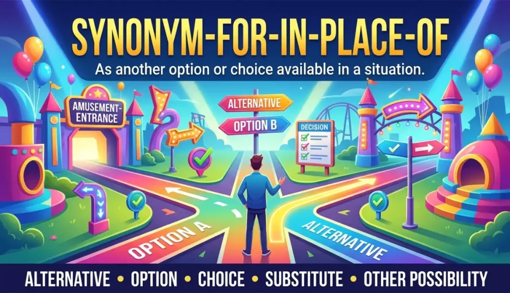As another option or choice available in a situation