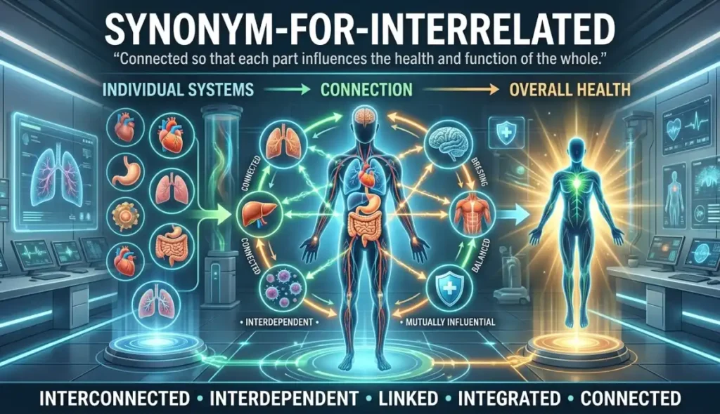 Connected where every part influences the overall health of the whole.
