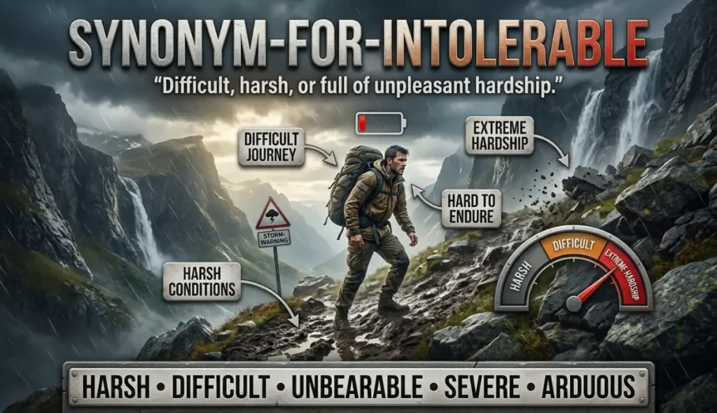Difficult, harsh, or full of unpleasant hardship.