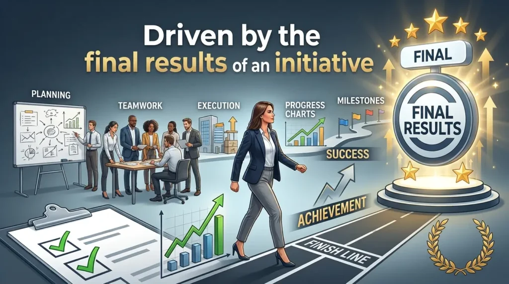 Driven by the final results of an initiative.