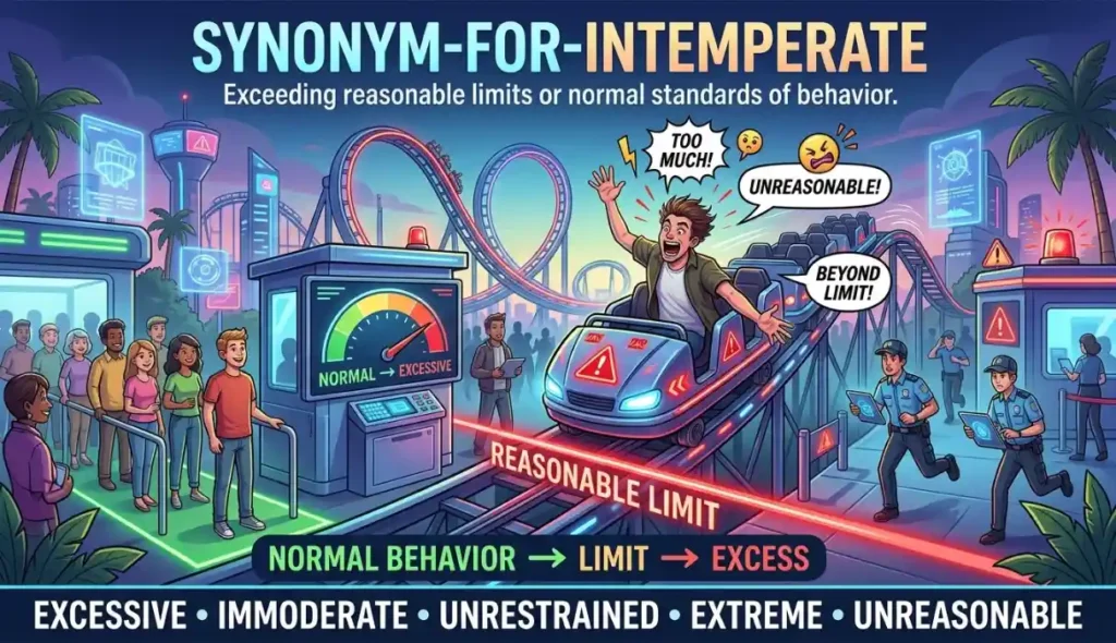 Exceeding reasonable limits or normal standards of behavior.