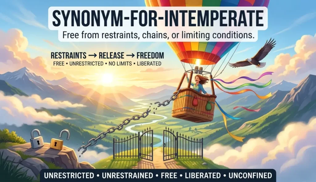 Free from restraints, chains, or limiting conditions.