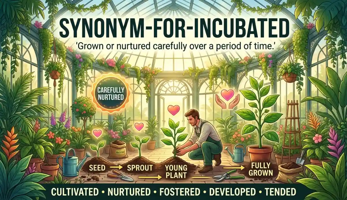 Grown or nurtured carefully over a period of time.