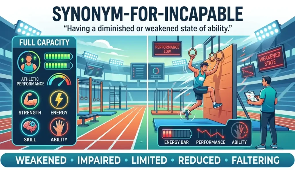 Having a diminished or weakened state of ability.