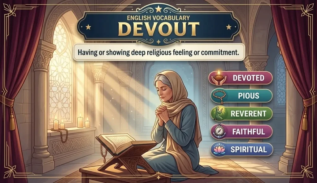 Having or showing deep religious feeling or commitment.