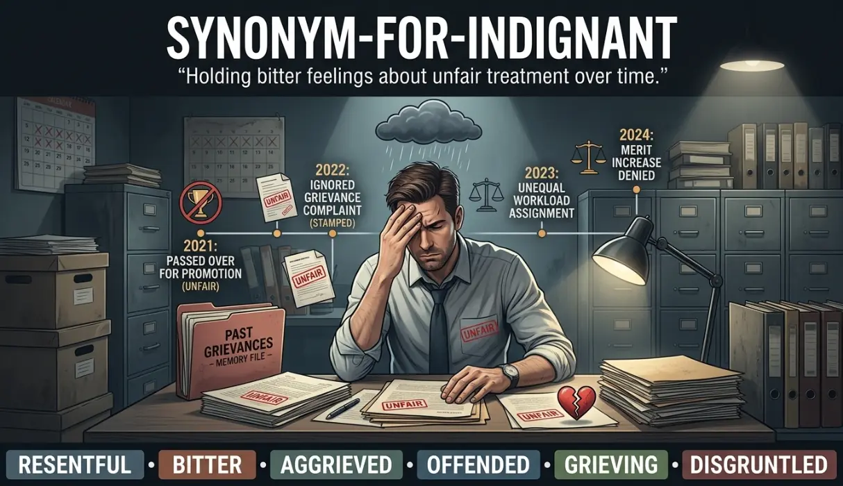 Holding bitter feelings about being treated unfairly over time.