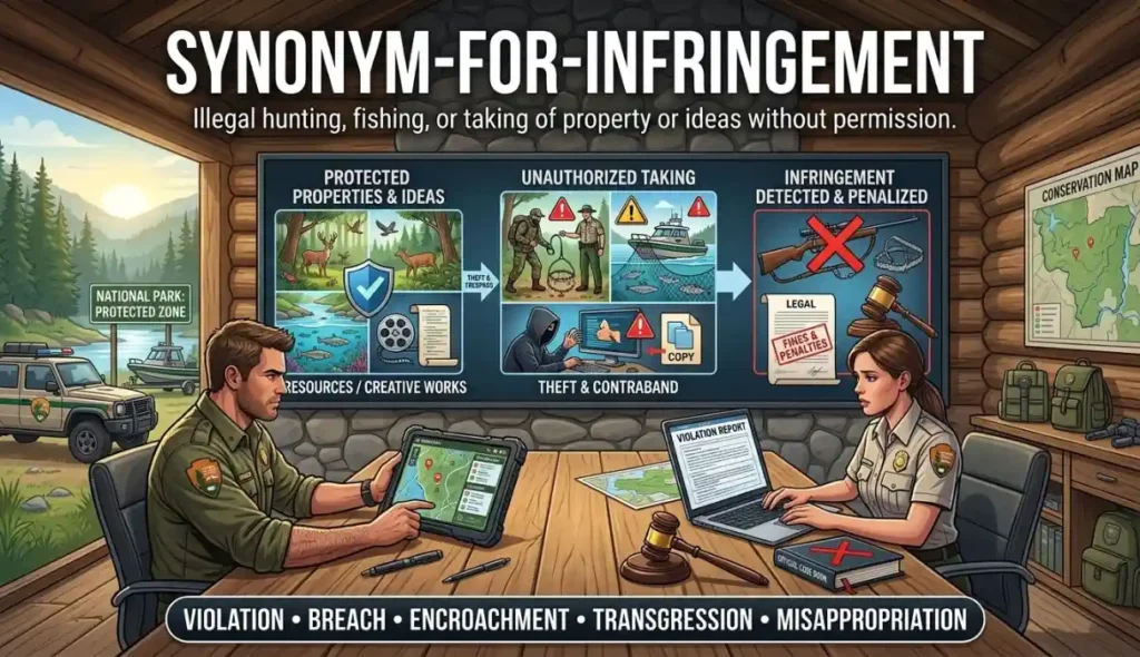 Illegal hunting, fishing, or taking of property/ideas without permission.