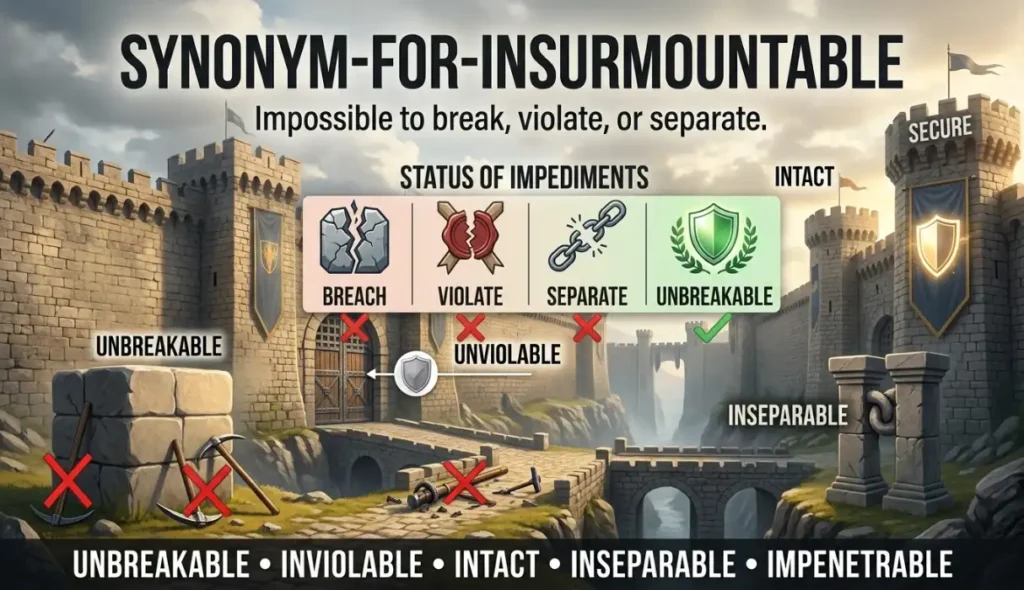 Impossible to break, violate, or separate.