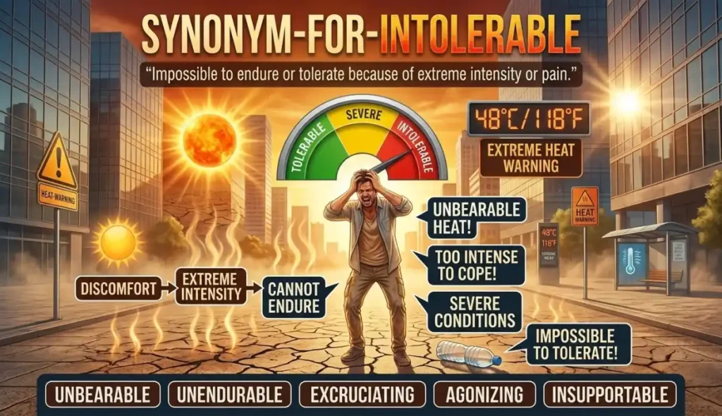 Impossible to endure or tolerate due to extreme intensity or pain.