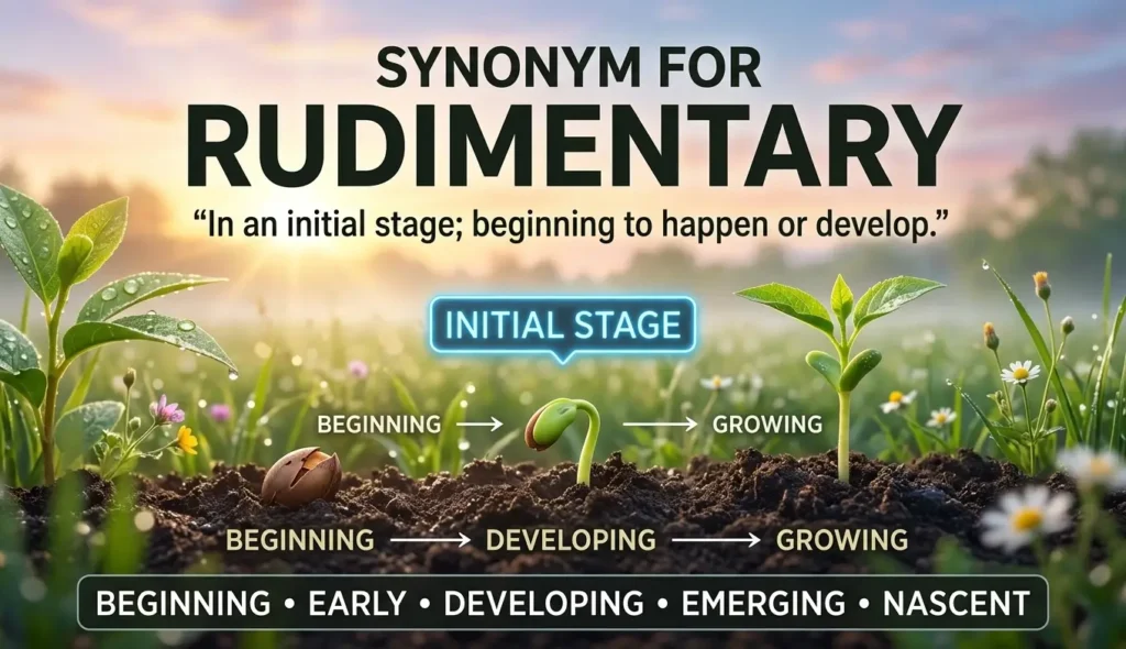 In an initial stage; beginning to happen or develop.
