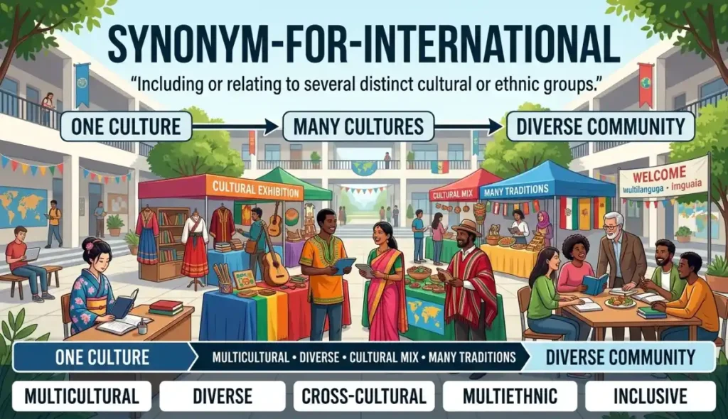 Including or relating to several distinct cultural or ethnic groups.