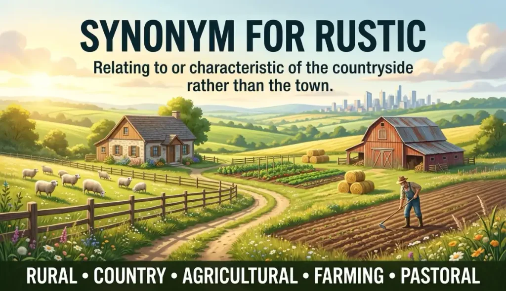 Relating to or characteristic of the countryside rather than the town.