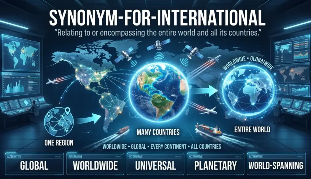 Relating to or encompassing the entire world and all its countries.