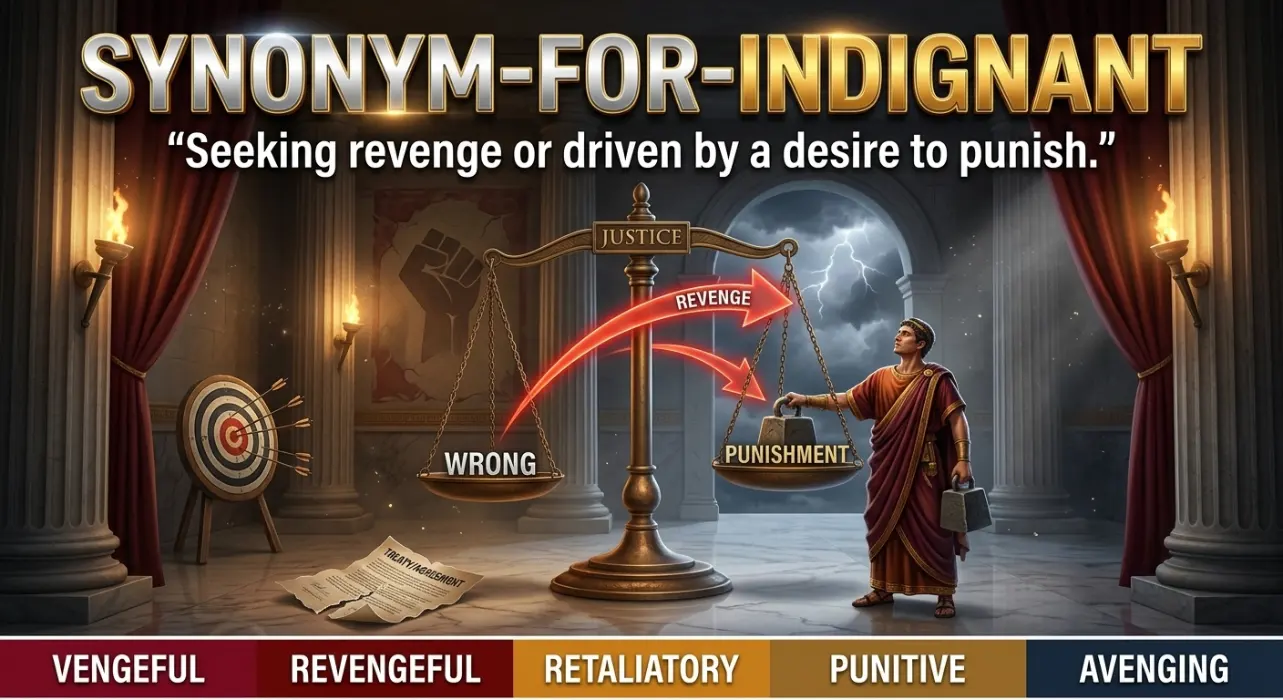 Seeking revenge or driven by a desire to punish.