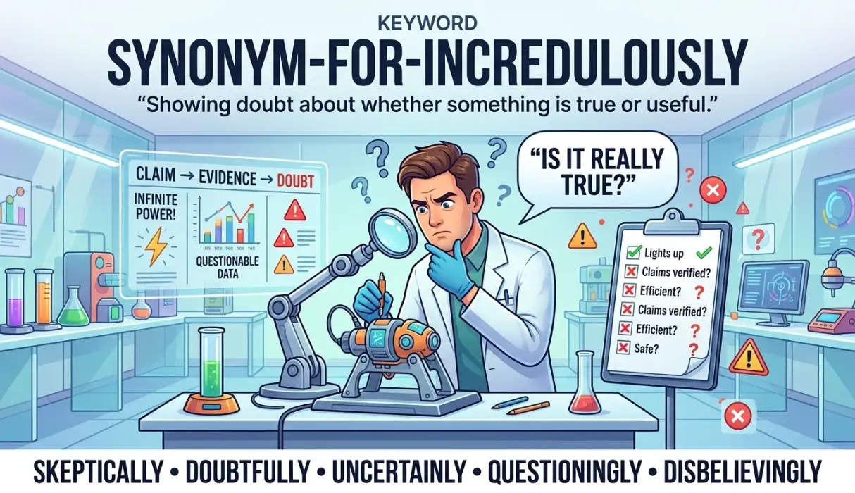 Showing doubt about whether something is true or useful.