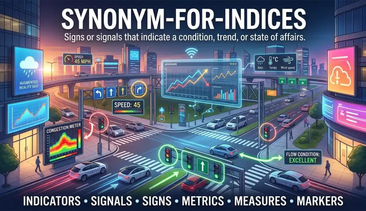 Signs or signals that point to a condition, trend, or state of affairs.