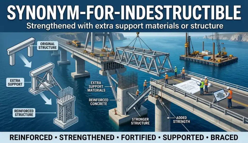 Strengthened with extra support materials or structure.