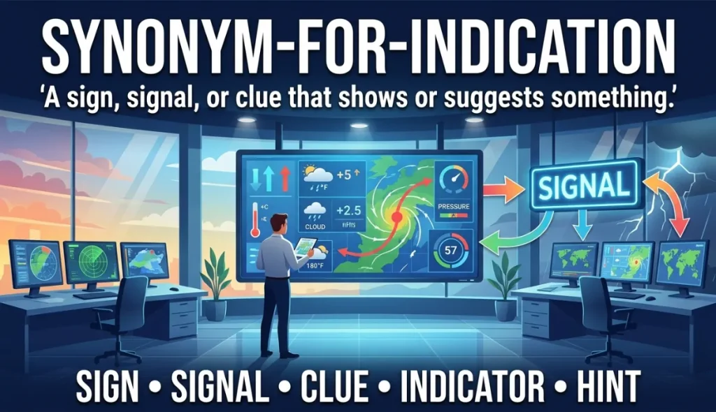 synonym for indication
