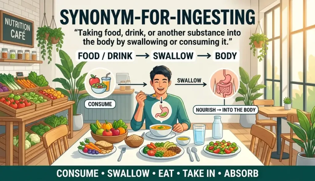 synonym for ingesting