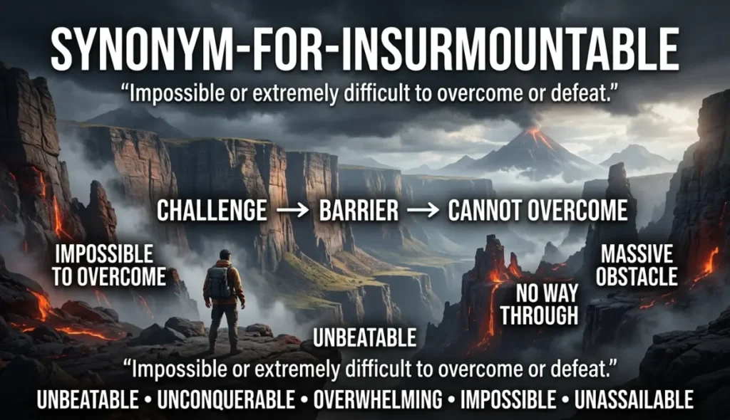 synonym for insurmountable