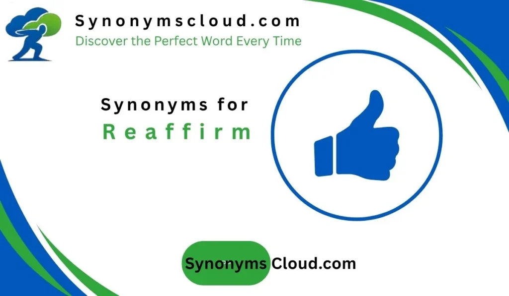 synonym for reaffirm
