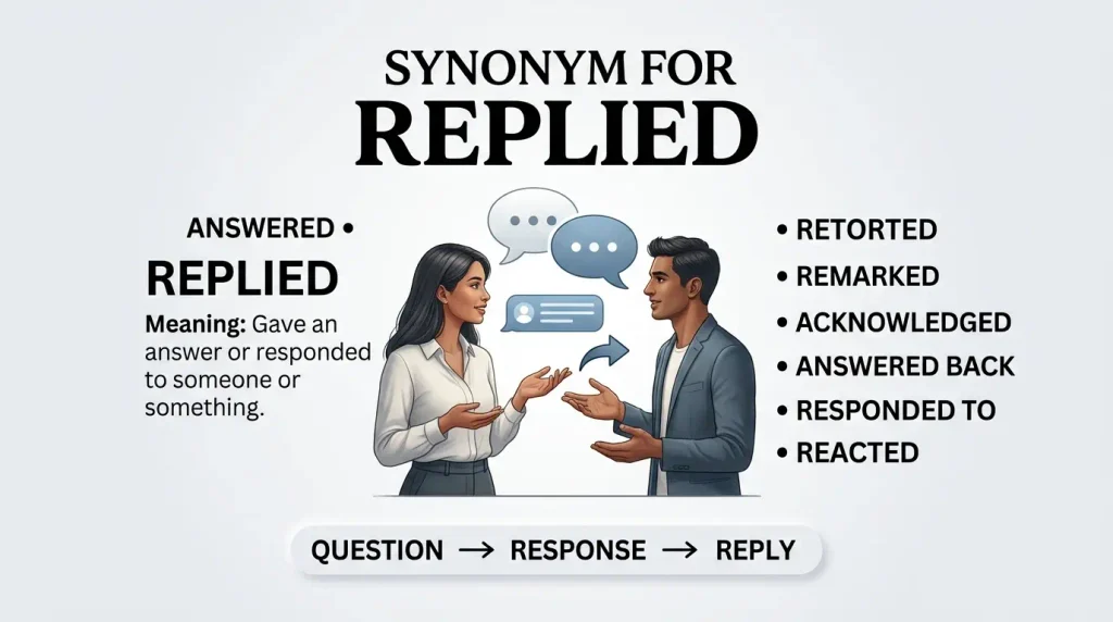 synonym for replied