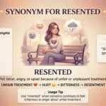 synonym for resented