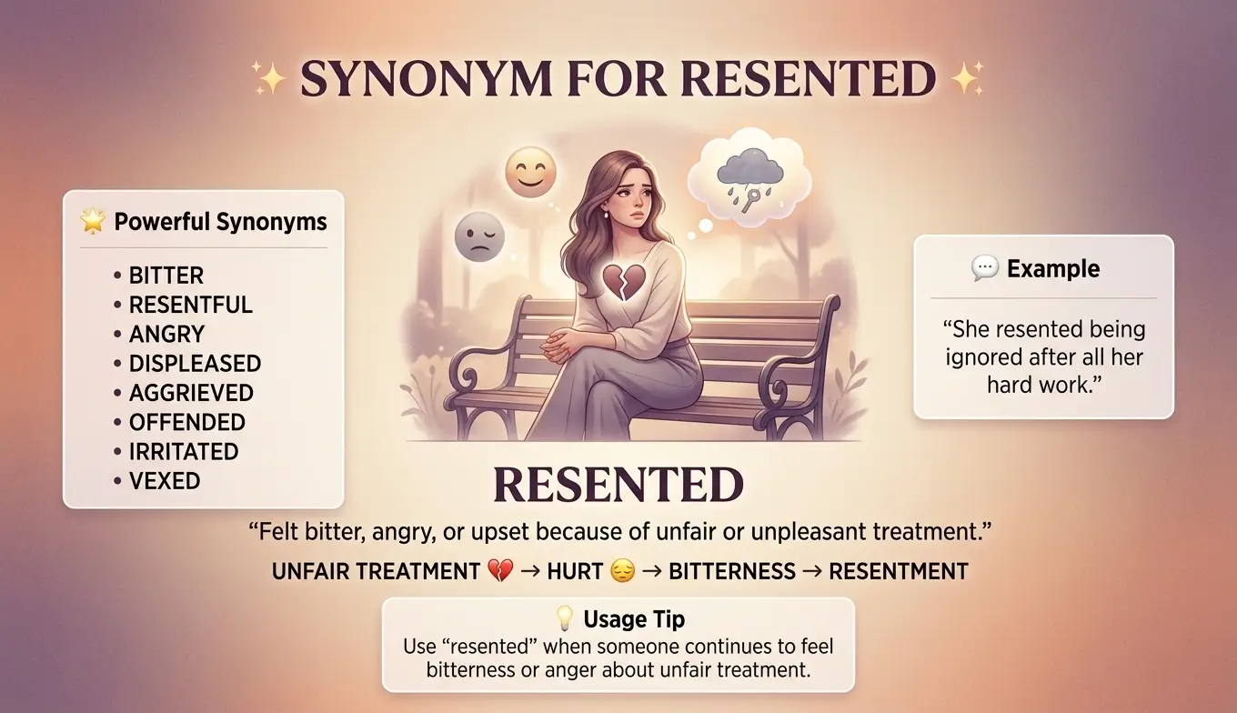 π Synonym for Resented: 50 Powerful Alternatives (2026)