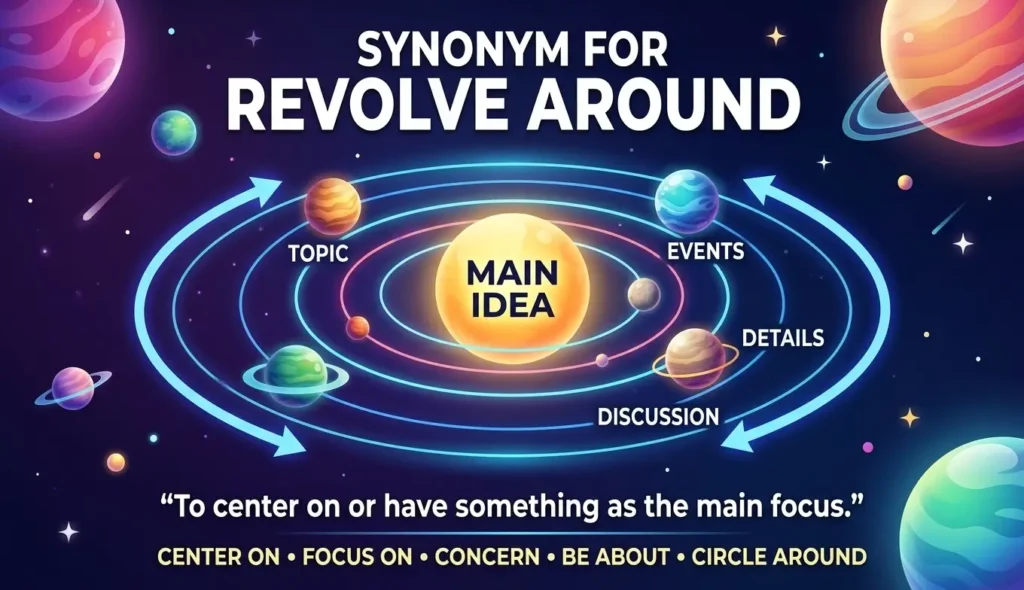 synonym for revolve around