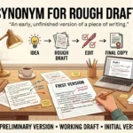 synonym for rough draft