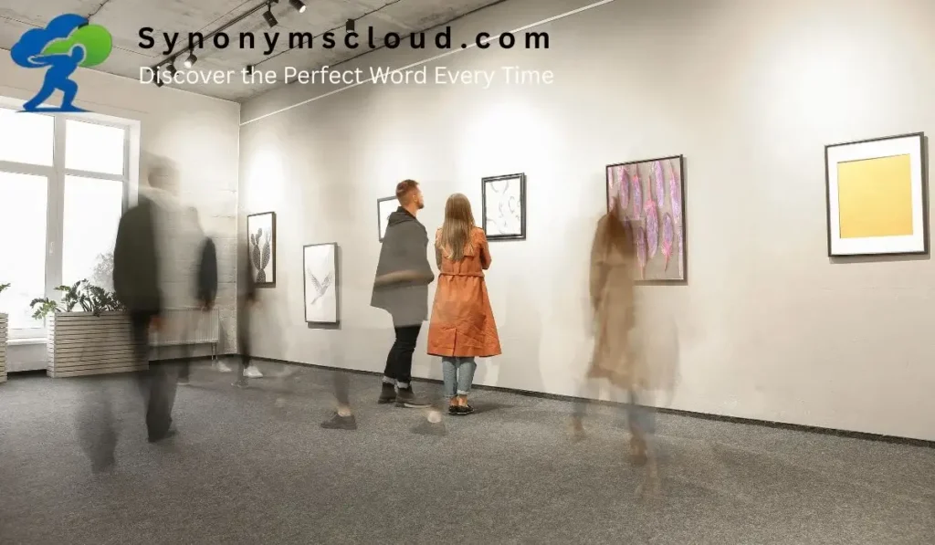 The exhibition or delivery of information, drama, or art to an audience.