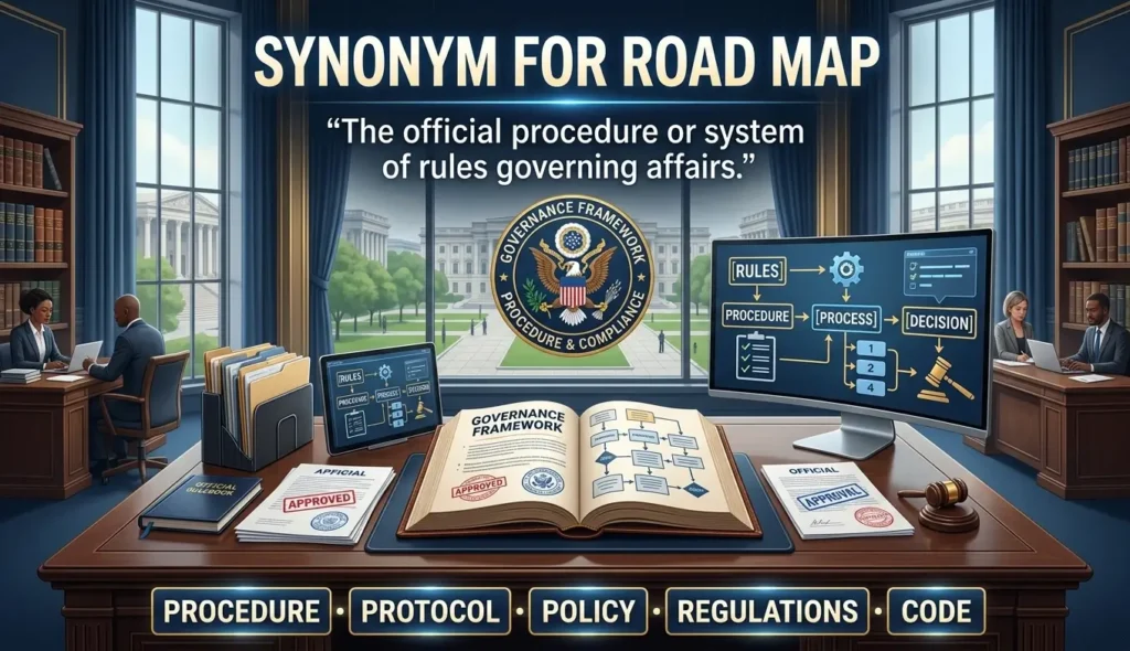 The official procedure or system of rules governing affairs.