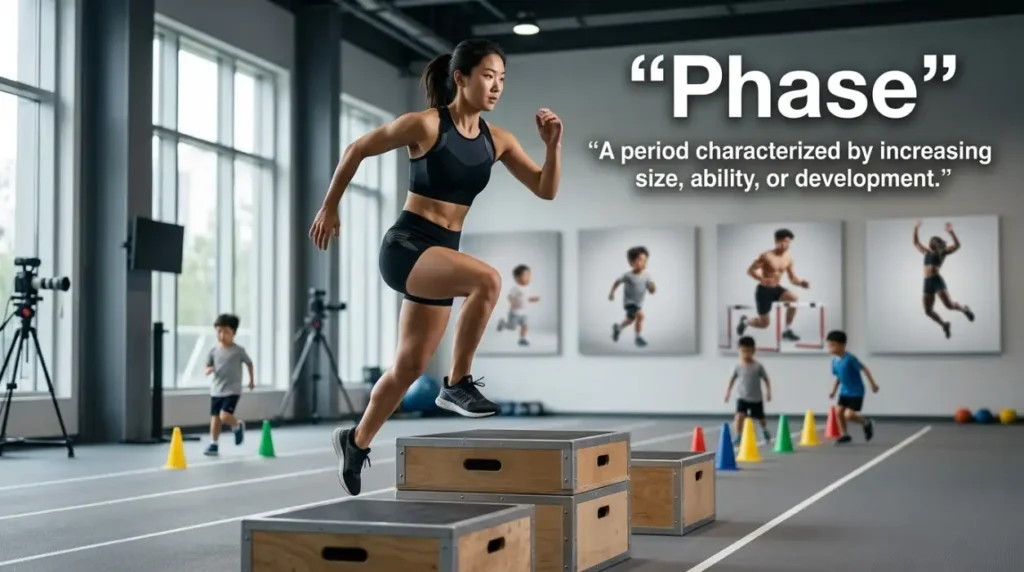 A period characterized by increasing size, ability, or development.