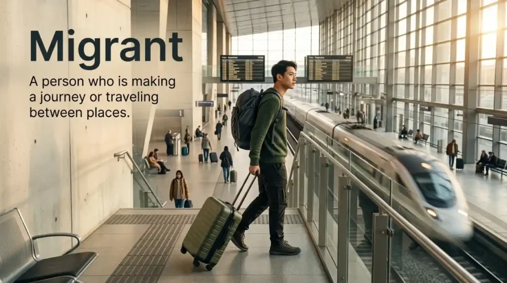 A person who is making a journey or traveling between places.