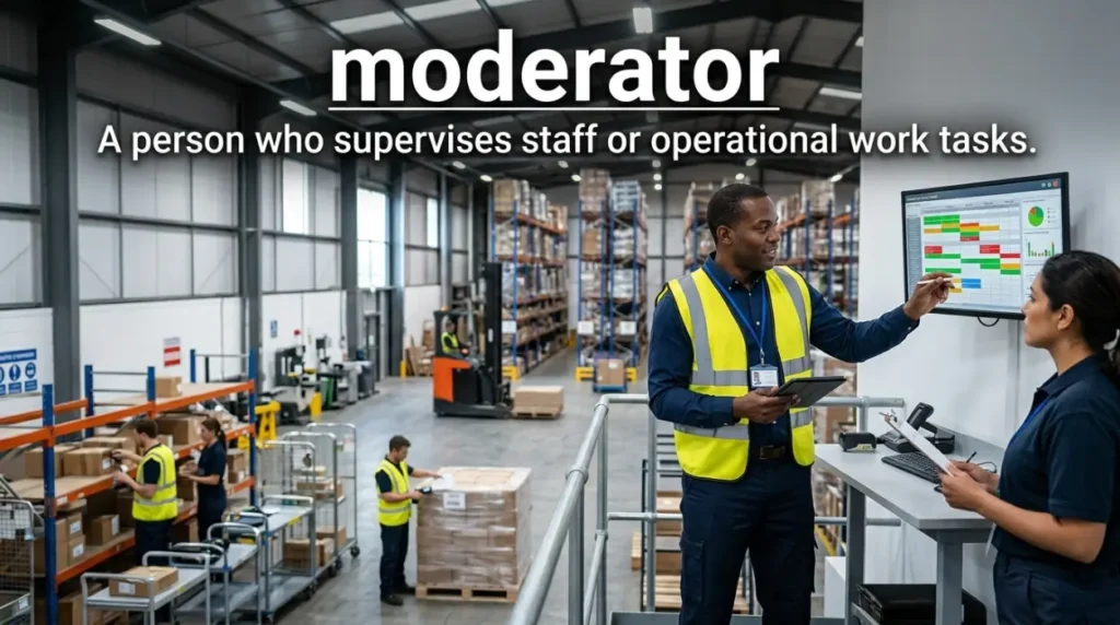 A person who supervises staff or operational work tasks.
