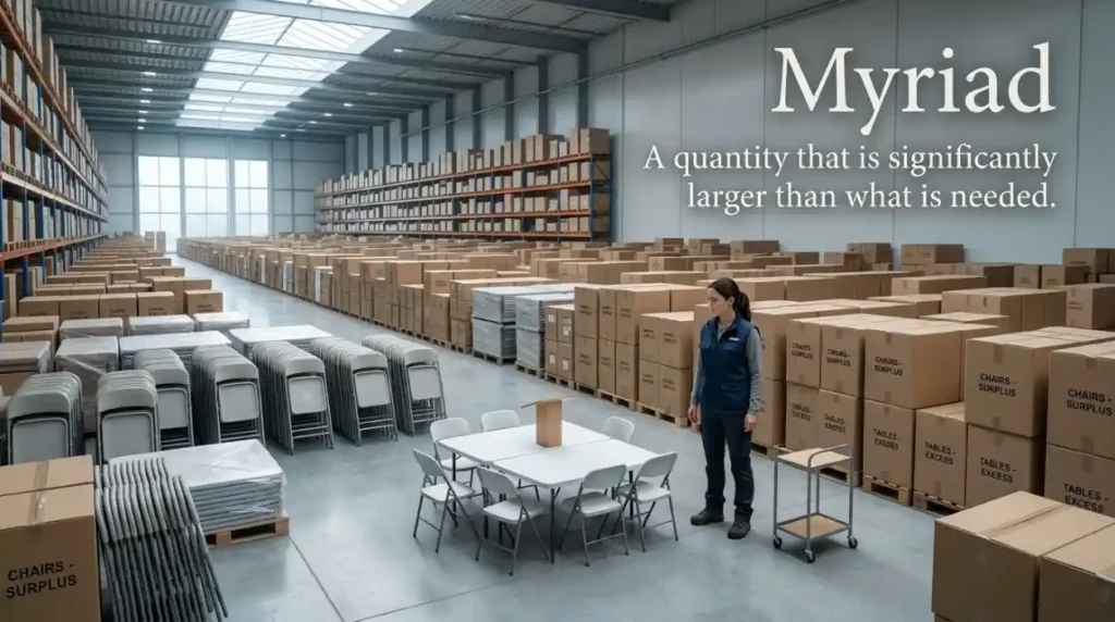 A quantity that is significantly larger than what is needed.