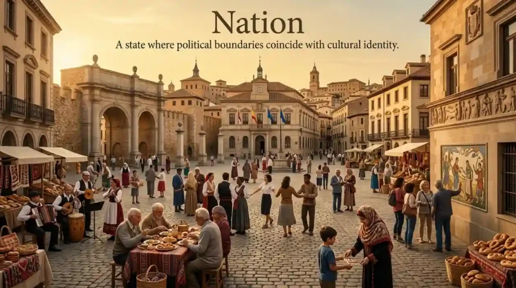 A state where political boundaries coincide with cultural identity.