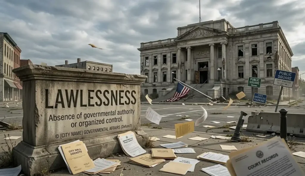 A total absence of governmental authority or organized control.