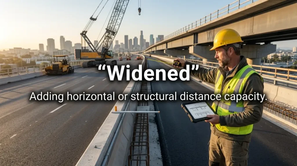 Adding horizontal or structural distance capacity.