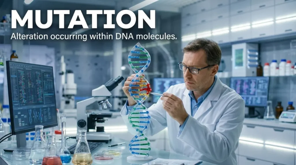 Alteration occurring within DNA molecules.