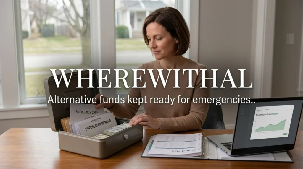 Alternative funds kept ready for emergencies.