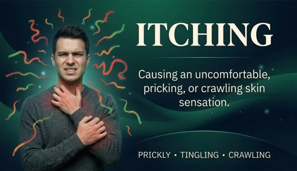 Causing a sharp, stinging, or piercing discomfort.
