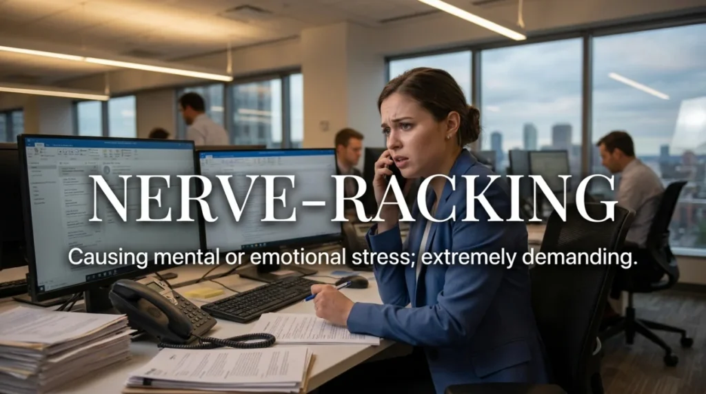 Causing mental or emotional stress; extremely demanding.