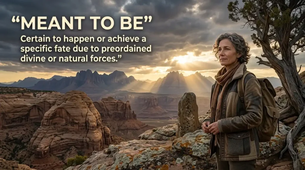 Certain to happen or achieve a specific fate due to preordained divine or natural forces.