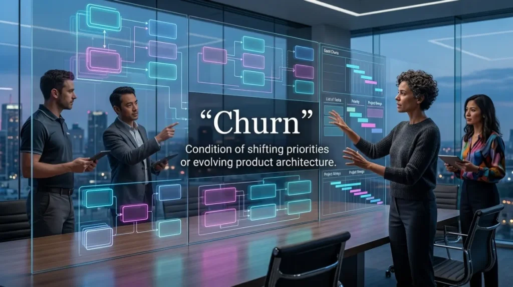 Condition of shifting priorities or evolving product architecture.